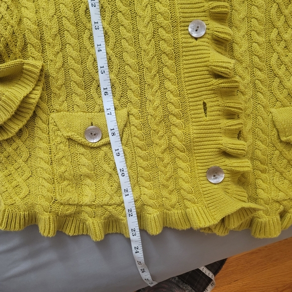J. Jill Mustard Cardigan Size Large - Picture 9 of 11